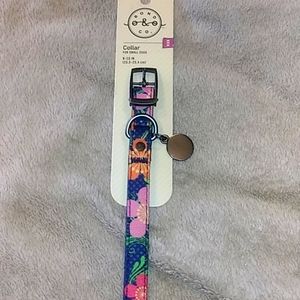 Bond blue floral collar XXSNWT